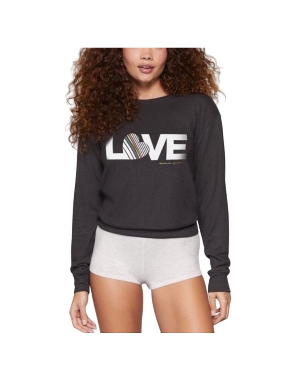 Spiritual Gangster Love Savasana crew neck pullover sweater. Size XS.